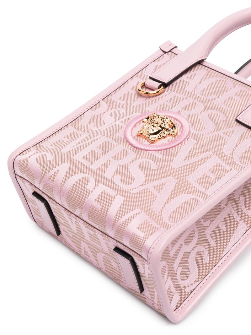 Pink Medusa Head Logo-jacquard Mini Tote Bag