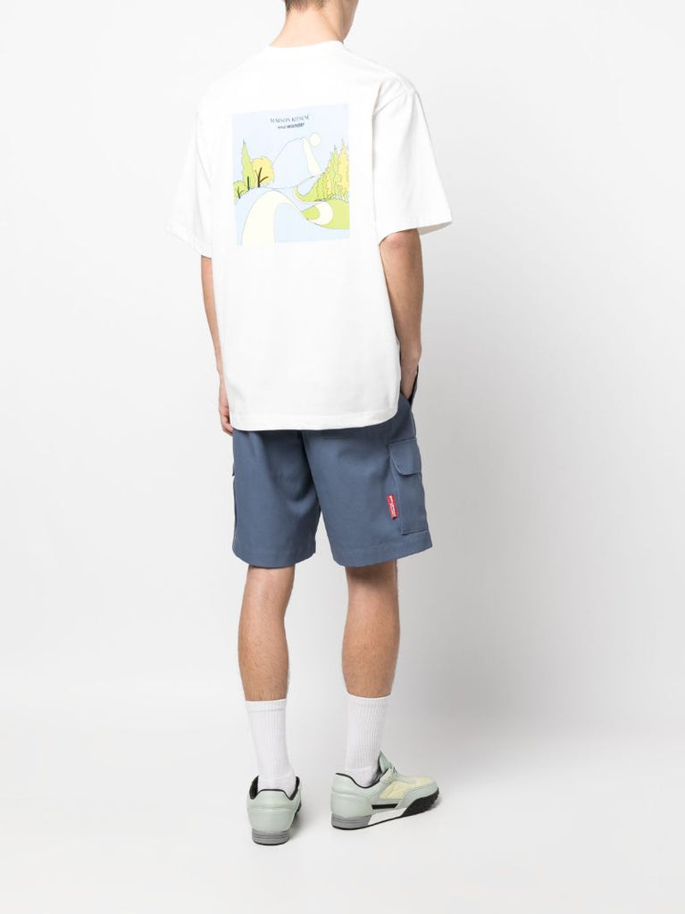 X Maison KitsunÃ_x0083_Â© White Logo T-shirt