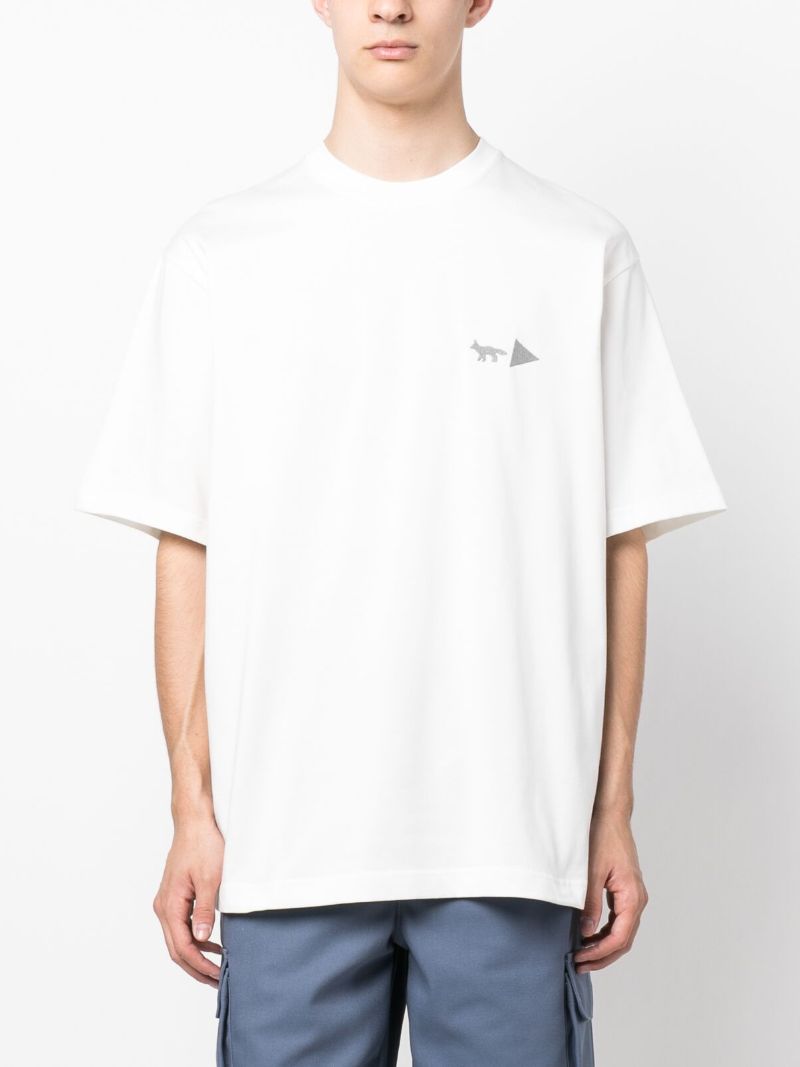 X Maison KitsunÃ_x0083_Â© White Logo T-shirt