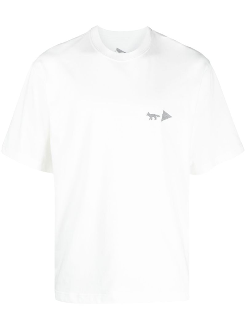 X Maison KitsunÃ_x0083_Â© White Logo T-shirt