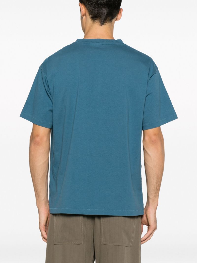 Blue Sweet Pine Pocket Cotton T-shirt