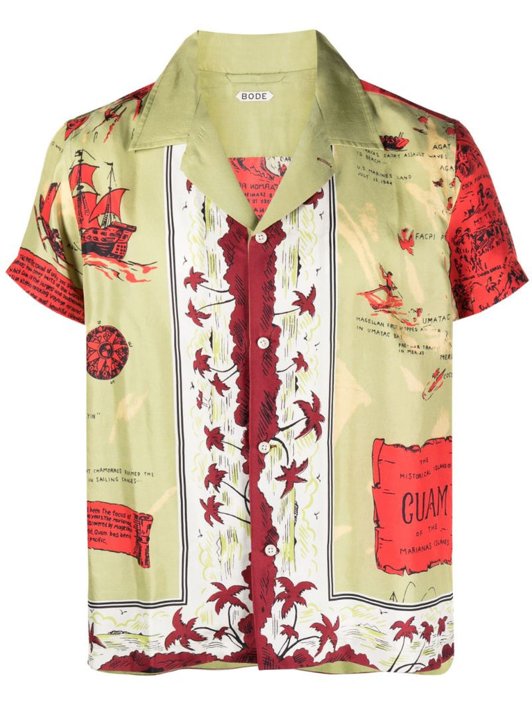 Green Guam Graphic-print Shirt