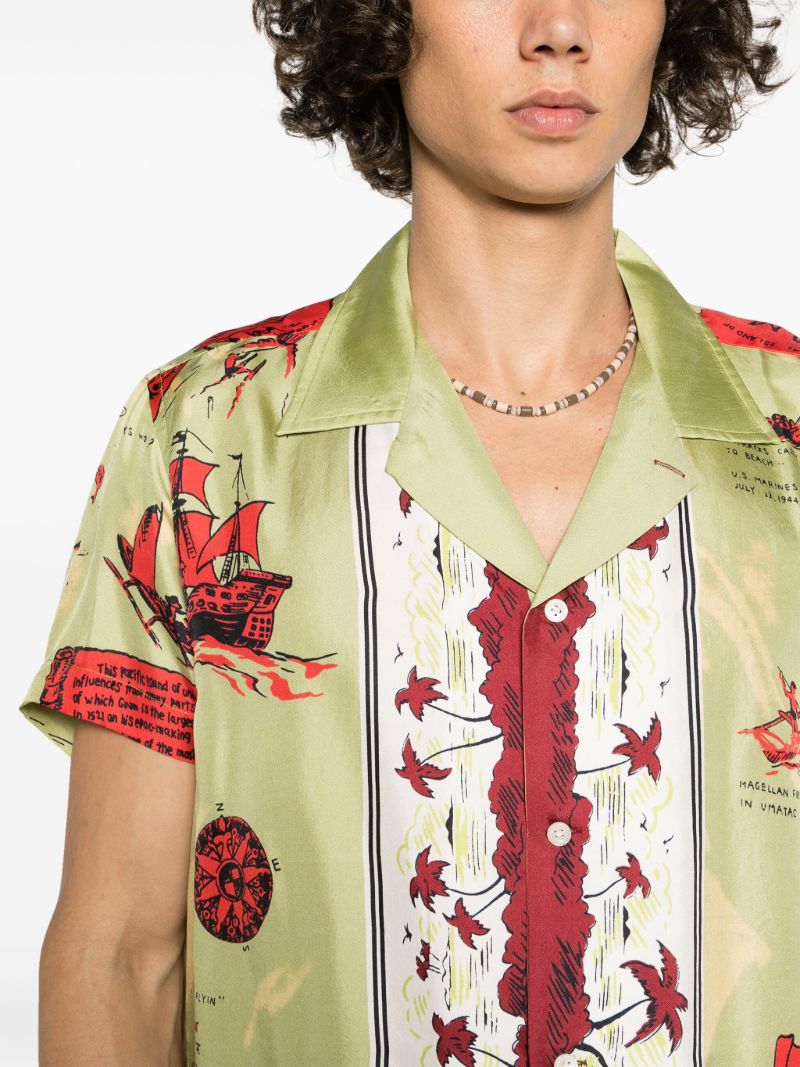 Green Guam Graphic-print Shirt