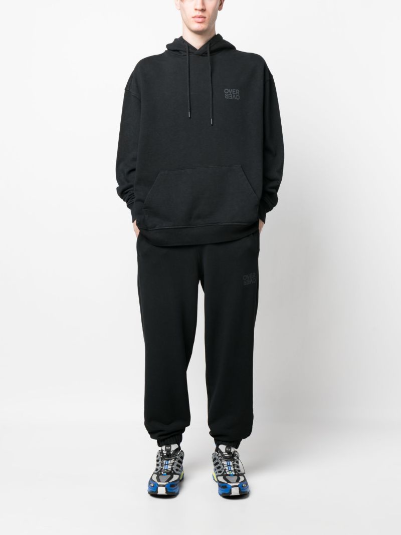 Black Easy Cotton Hoodie
