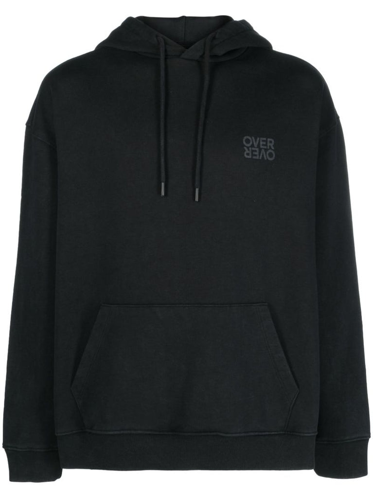 Black Easy Cotton Hoodie