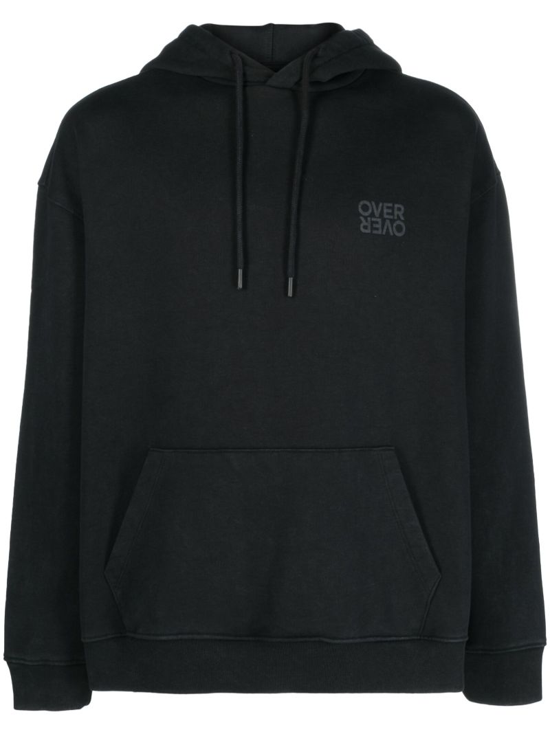 Black Easy Cotton Hoodie