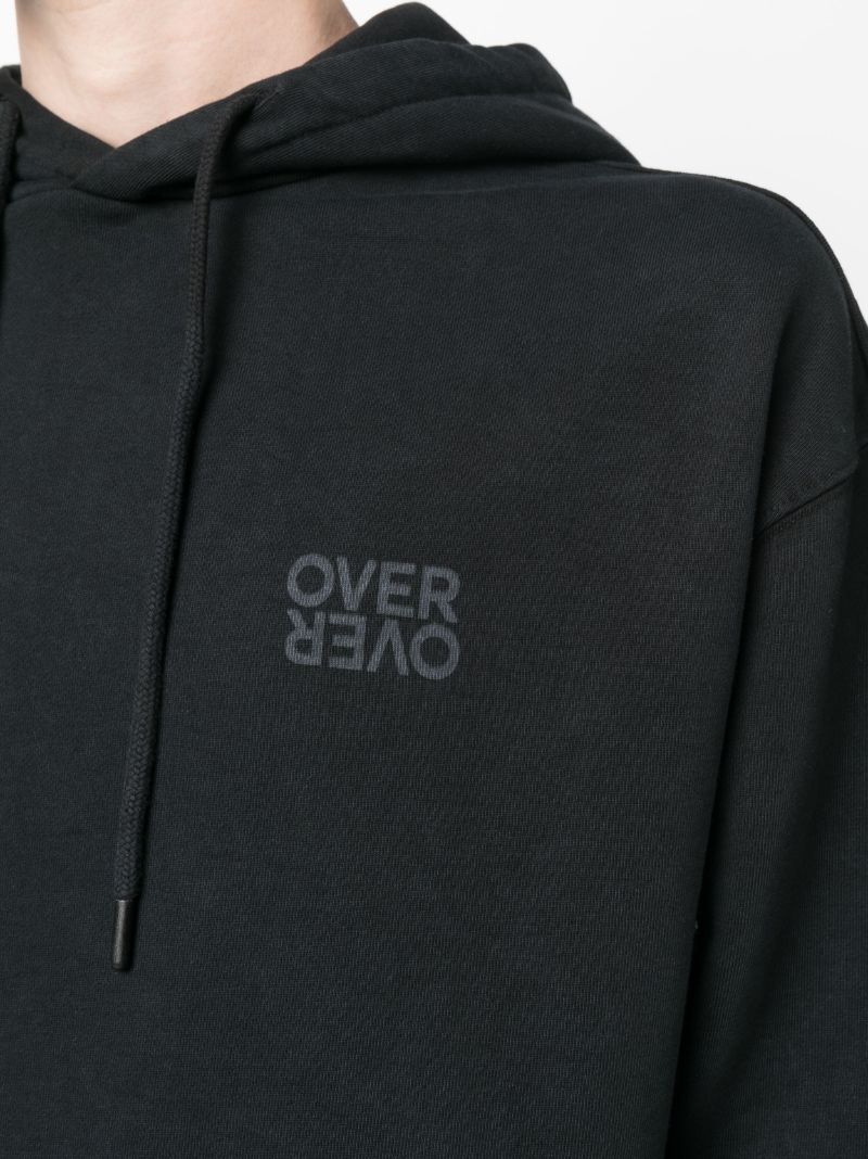 Black Easy Cotton Hoodie
