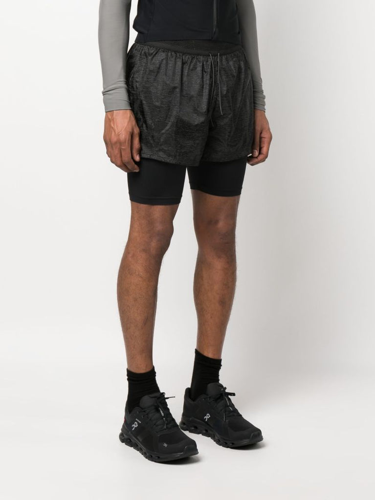Black Two-layer Running Shorts