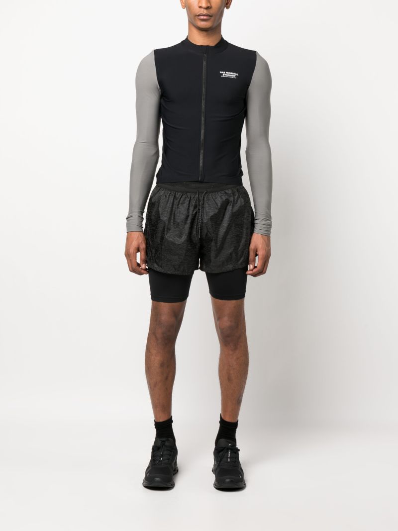 Black Two-layer Running Shorts