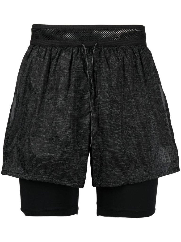 Black Two-layer Running Shorts