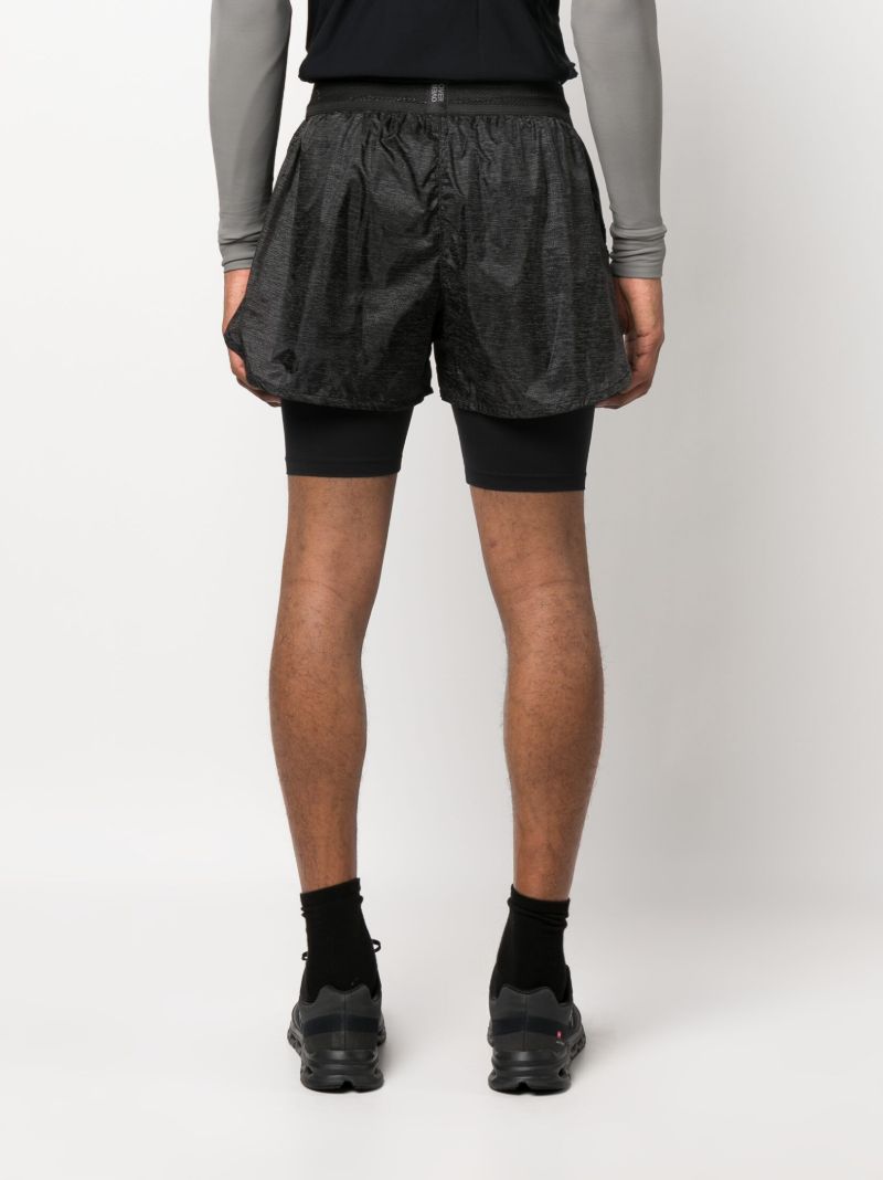 Black Two-layer Running Shorts