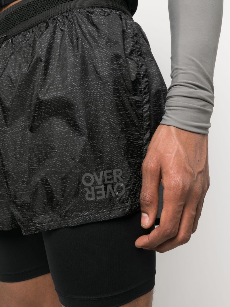 Black Two-layer Running Shorts