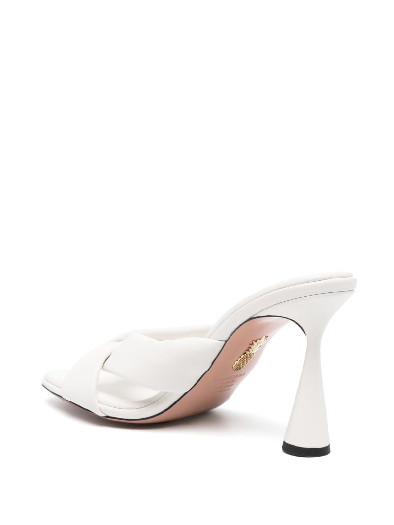 White Amore 95 Leather Mules