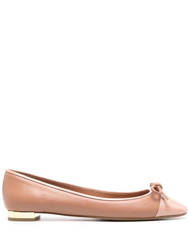 Pink Parisina Leather Ballet Flats