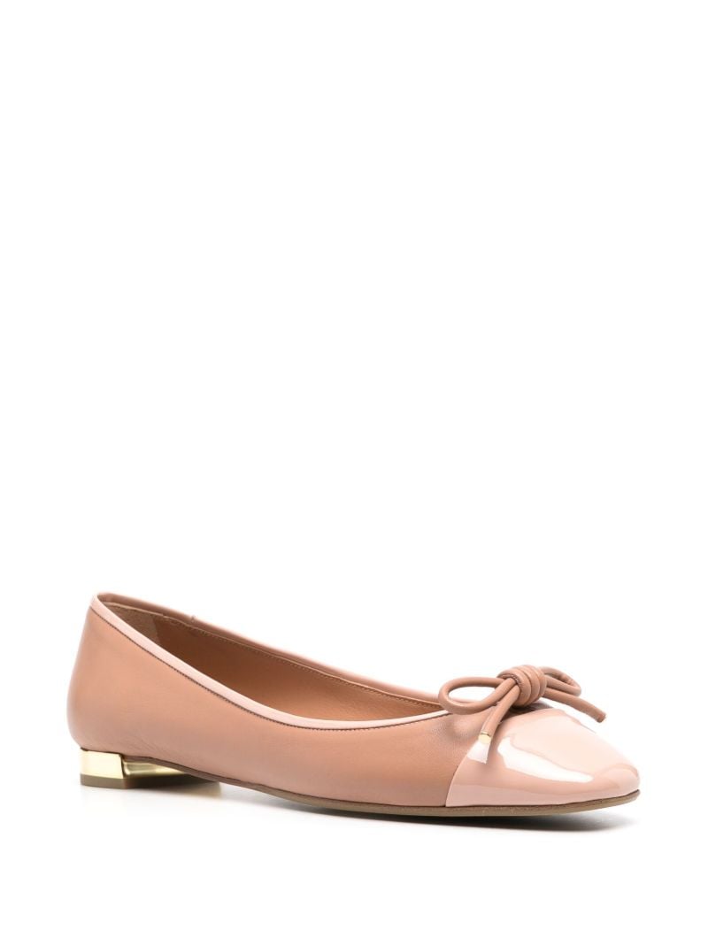 Pink Parisina Leather Ballet Flats