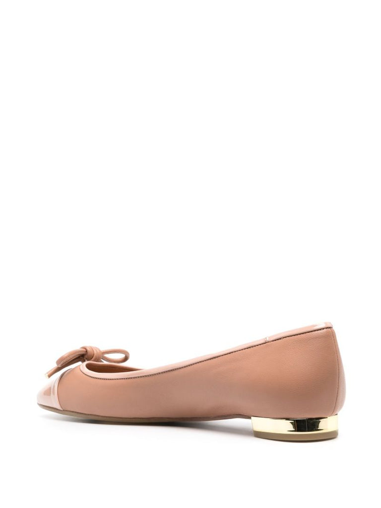 Pink Parisina Leather Ballet Flats