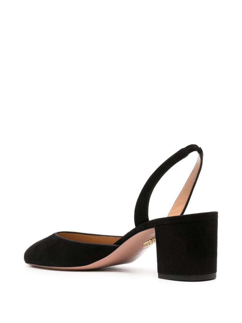 Black Talita 50 Suede Slingback Pumps