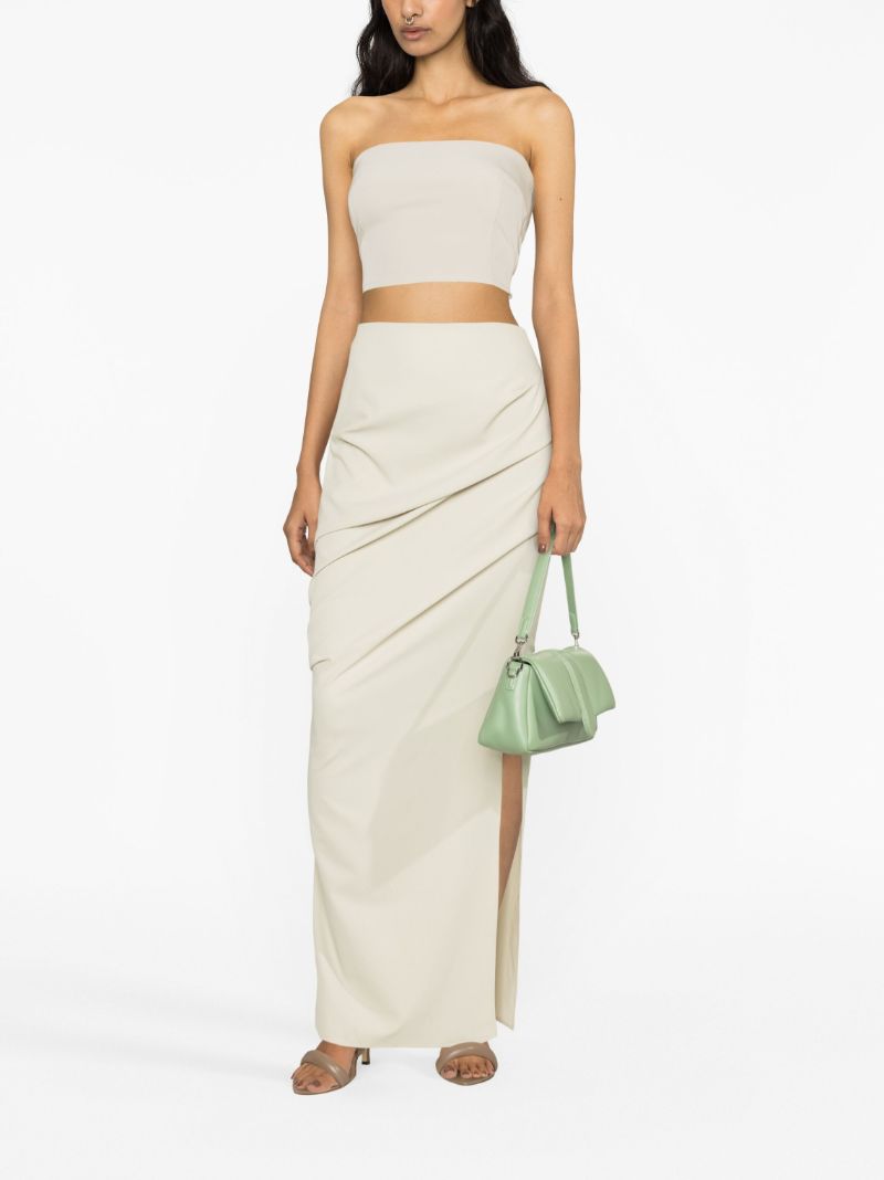 Neutral Remmy Tuck-detailed Maxi Skirt