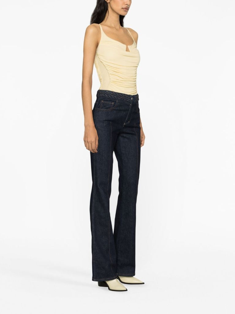 Yellow Gathered Detail Top
