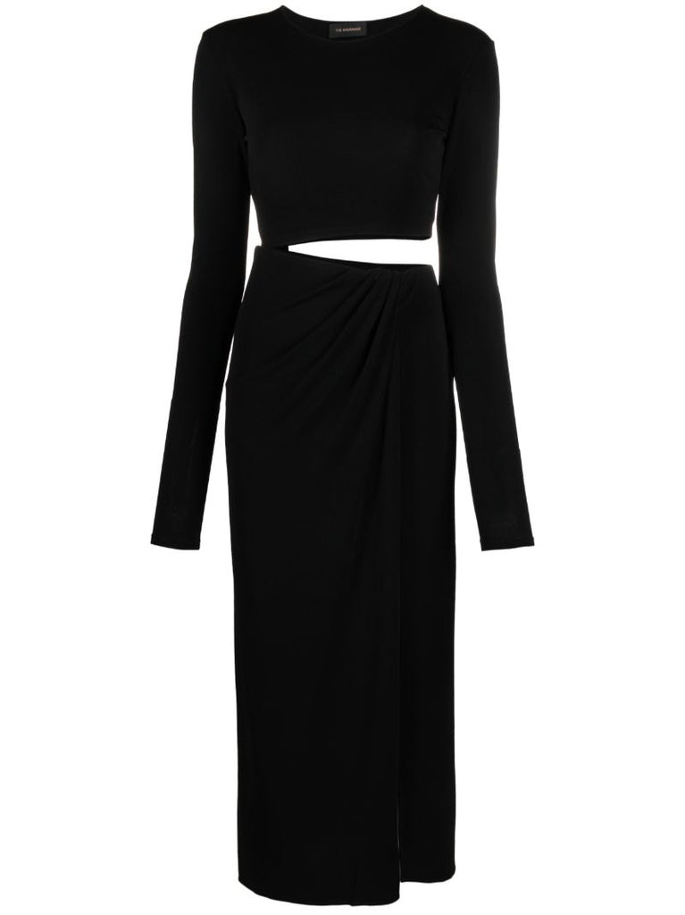 Black Gia Cut-out Midi Dress