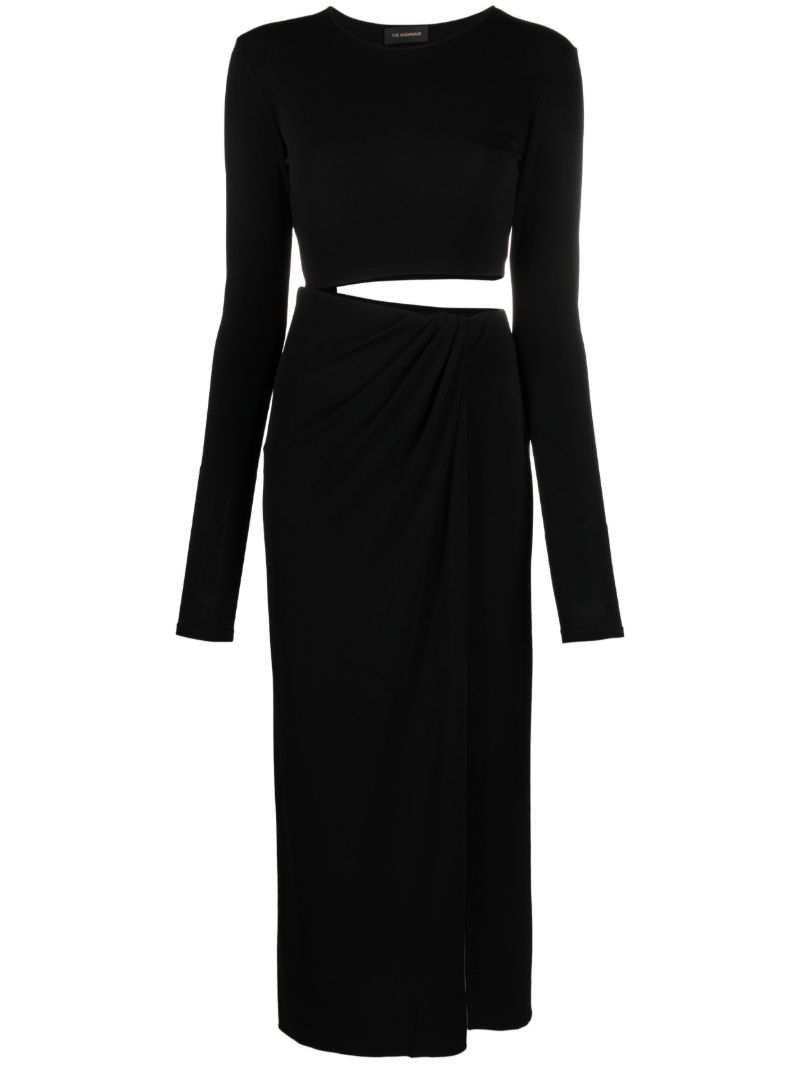 Black Gia Cut-out Midi Dress