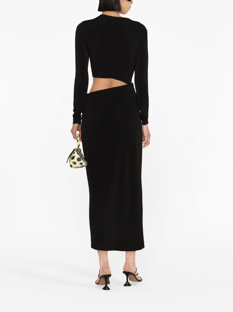 Black Gia Cut-out Midi Dress