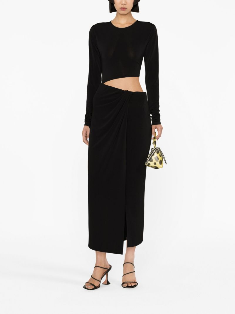 Black Gia Cut-out Midi Dress