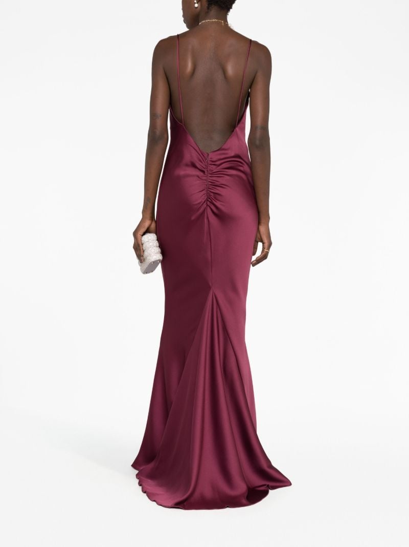 Red Satin Maxi Dress