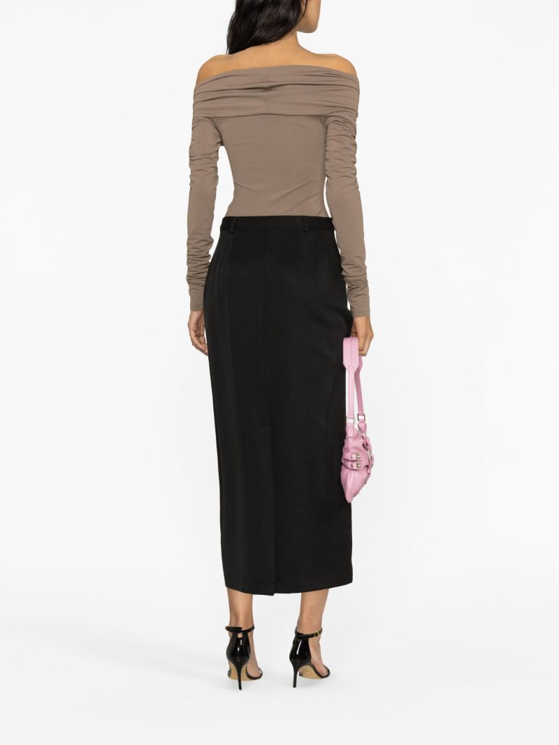 Brown Kendall Off-shoulder Bodysuit