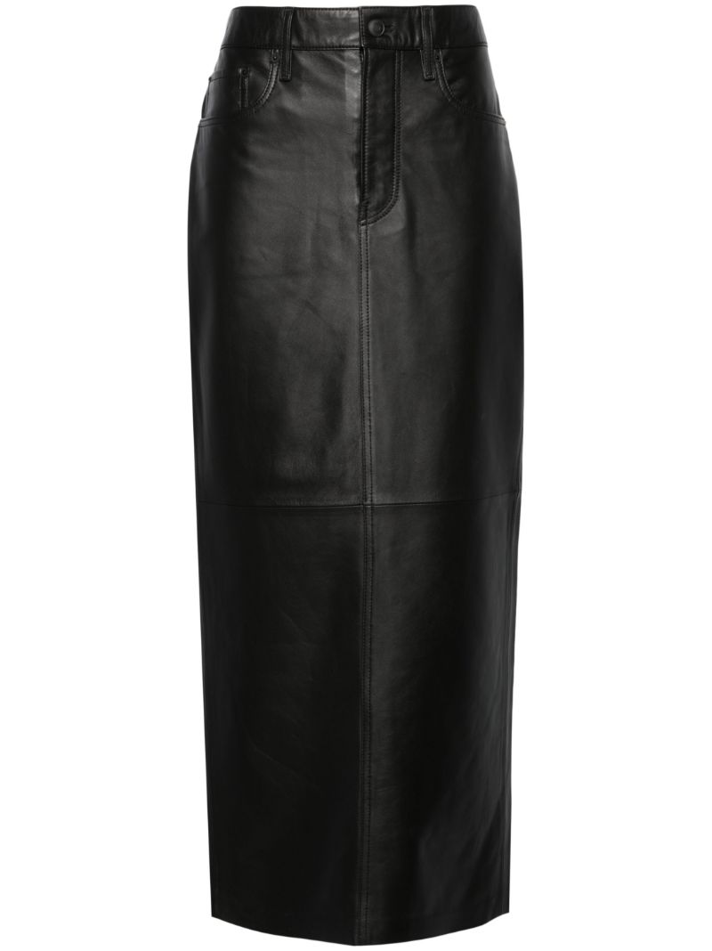 Black Leather Maxi Skirt
