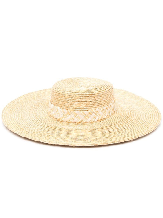 Neutral Nora Raffia Boater Hat
