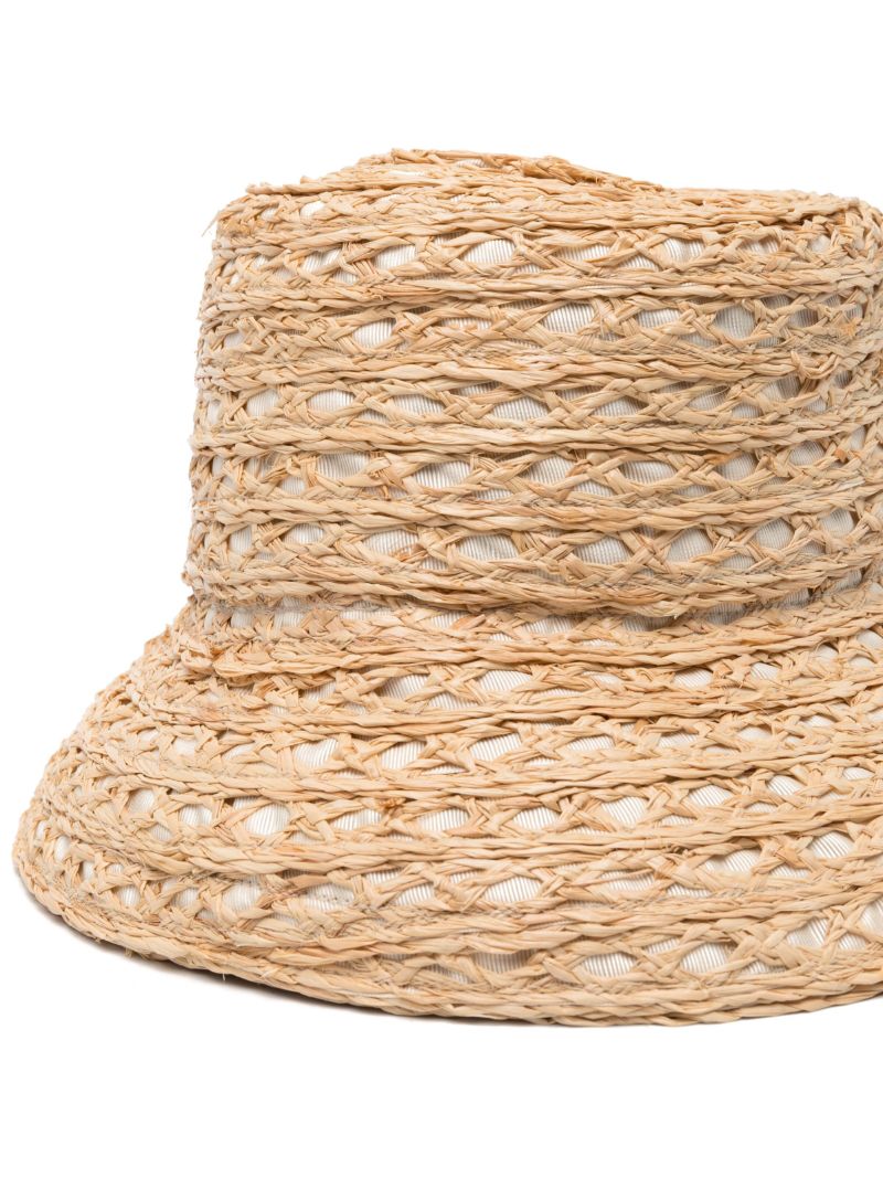 Neutral Ida Raffia Bucket Hat