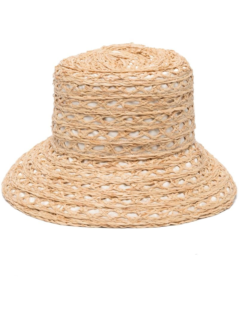 Neutral Ida Raffia Bucket Hat