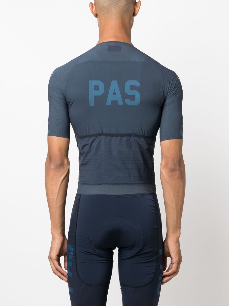 Blue Jersey Zip-up Cycling Top