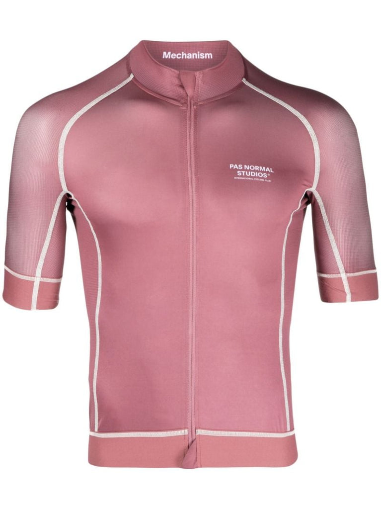 Pink Mechanism Cycling Jersey Top