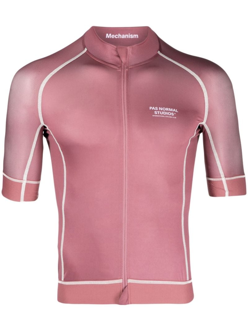 Pink Mechanism Cycling Jersey Top