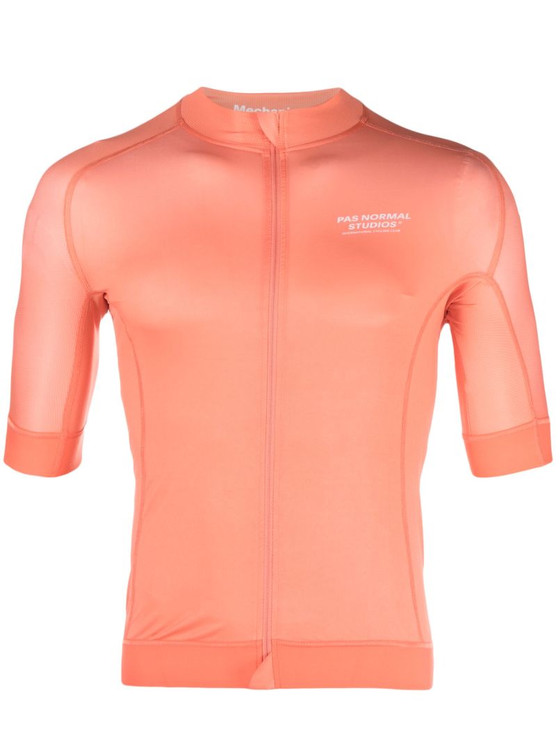 Orange Mechanism Short Sleeve Cycling Jersey
