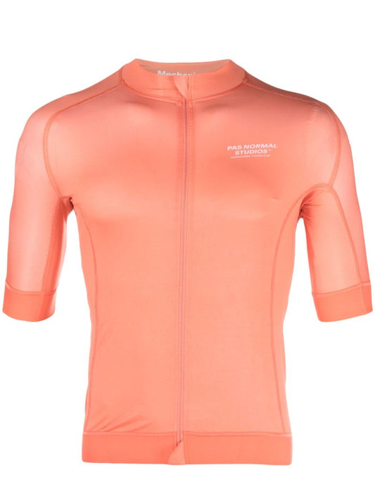 Orange Mechanism Short Sleeve Cycling Jersey