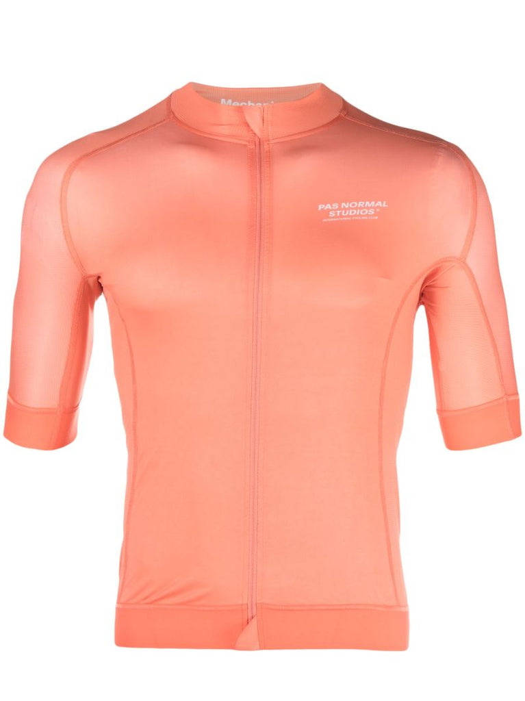 Orange Mechanism Short Sleeve Cycling Jersey