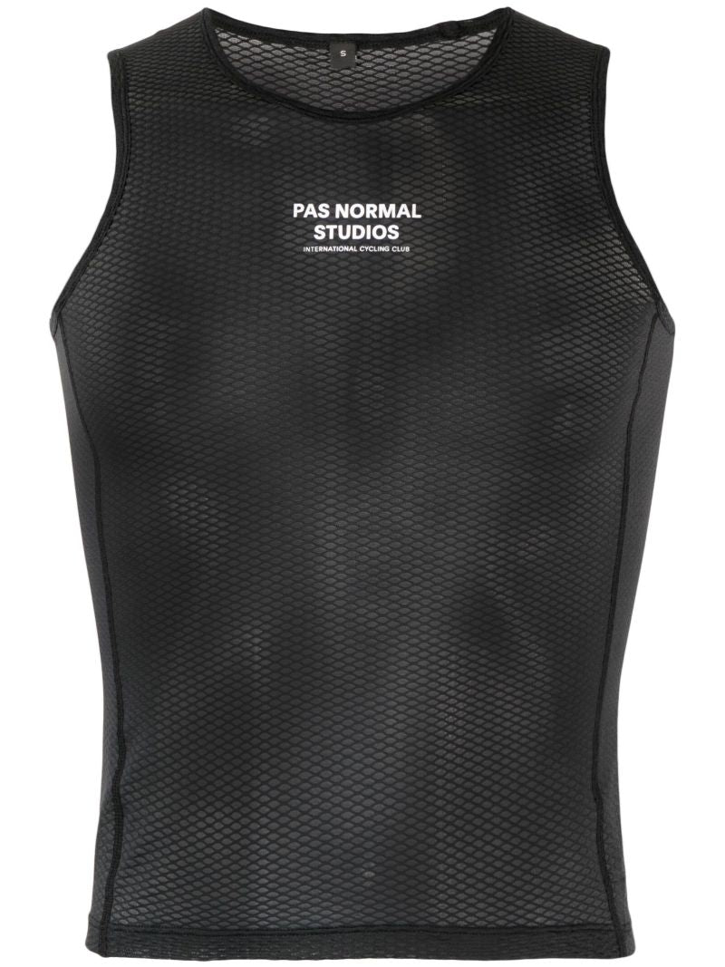 Black Sleeveless Base Layer Vest
