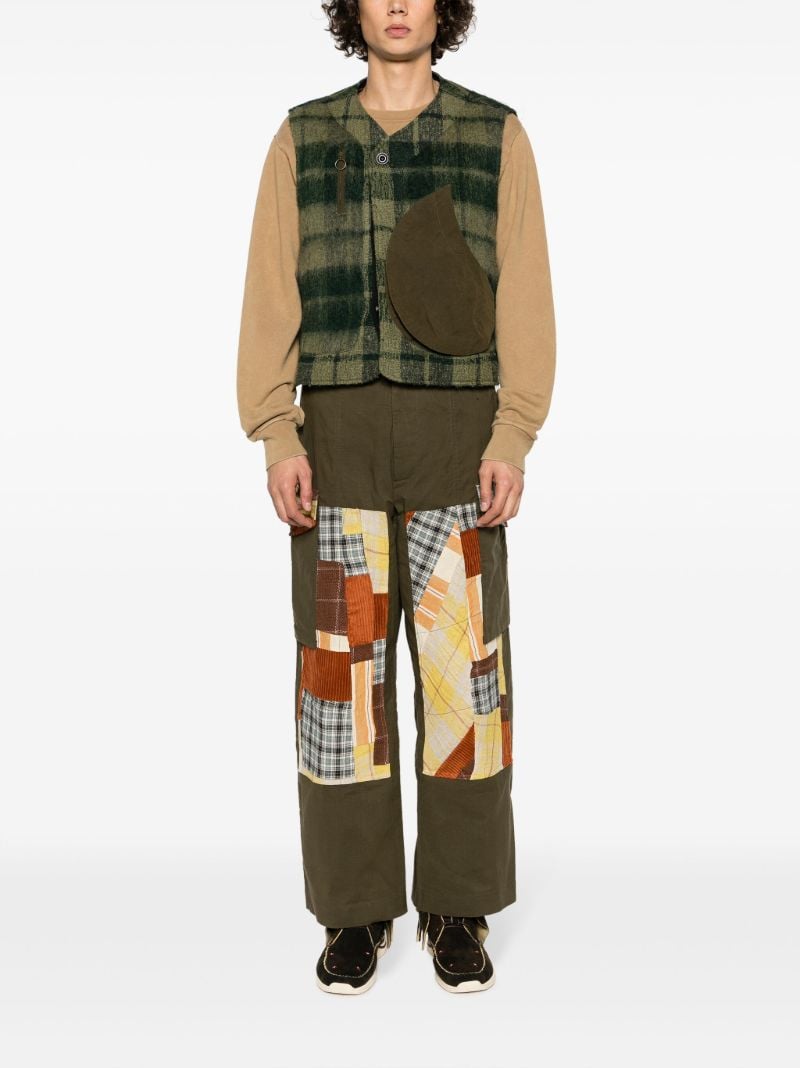 Green Patchwork Cargo Pants