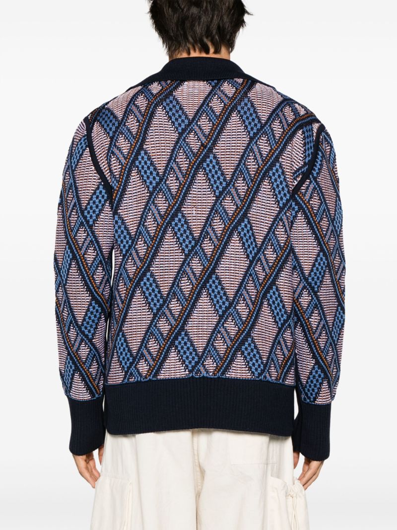 Blue Reversible Merino Wool Shirt