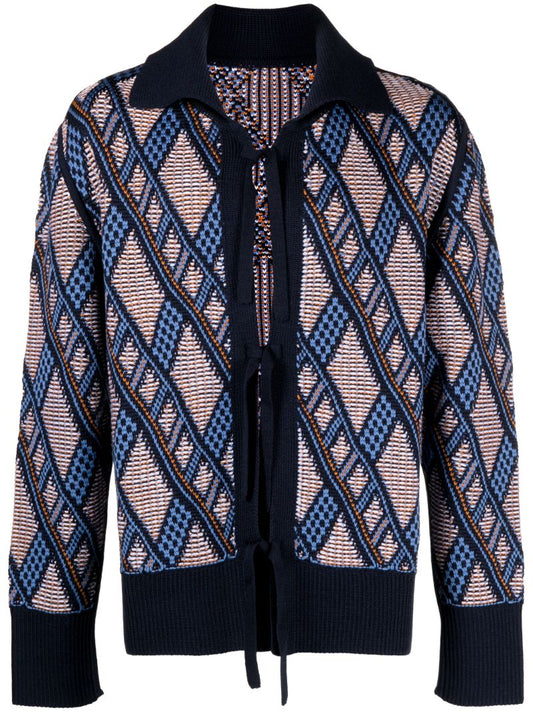 Blue Reversible Merino Wool Shirt
