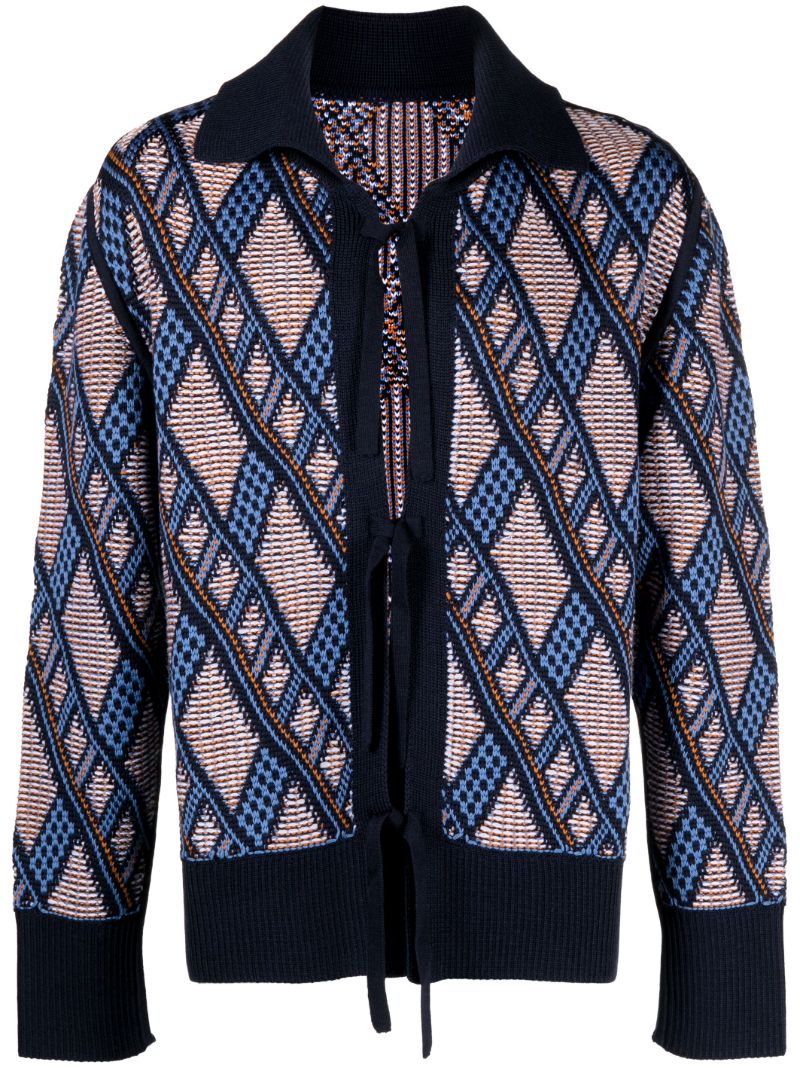 Blue Reversible Merino Wool Shirt