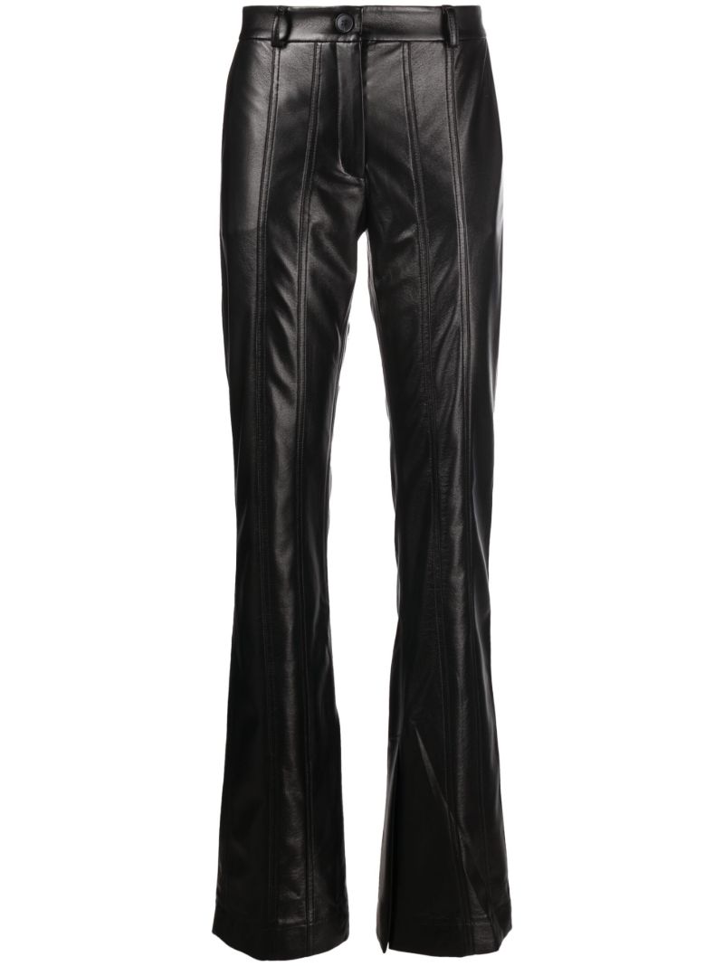 Black El Stitch Flared Trousers