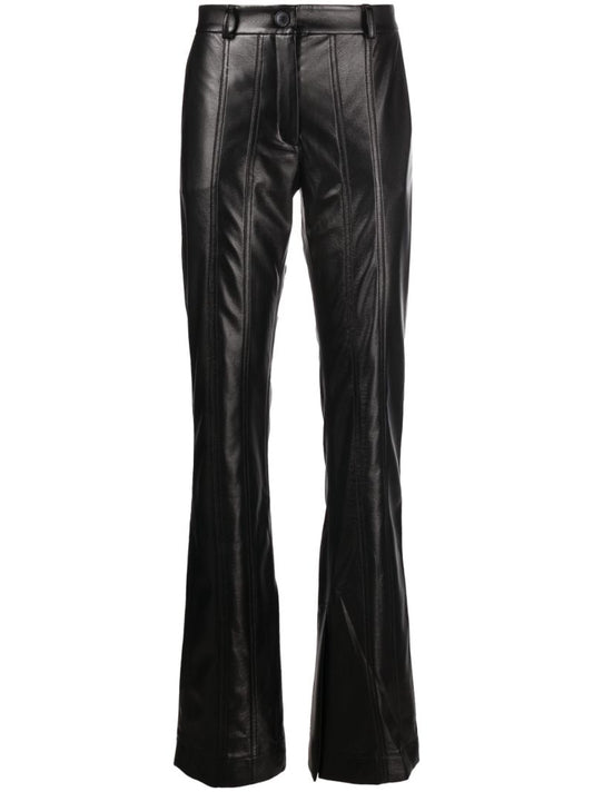 Black El Stitch Flared Trousers