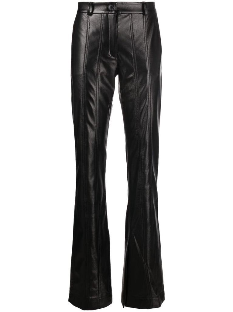 Black El Stitch Flared Trousers