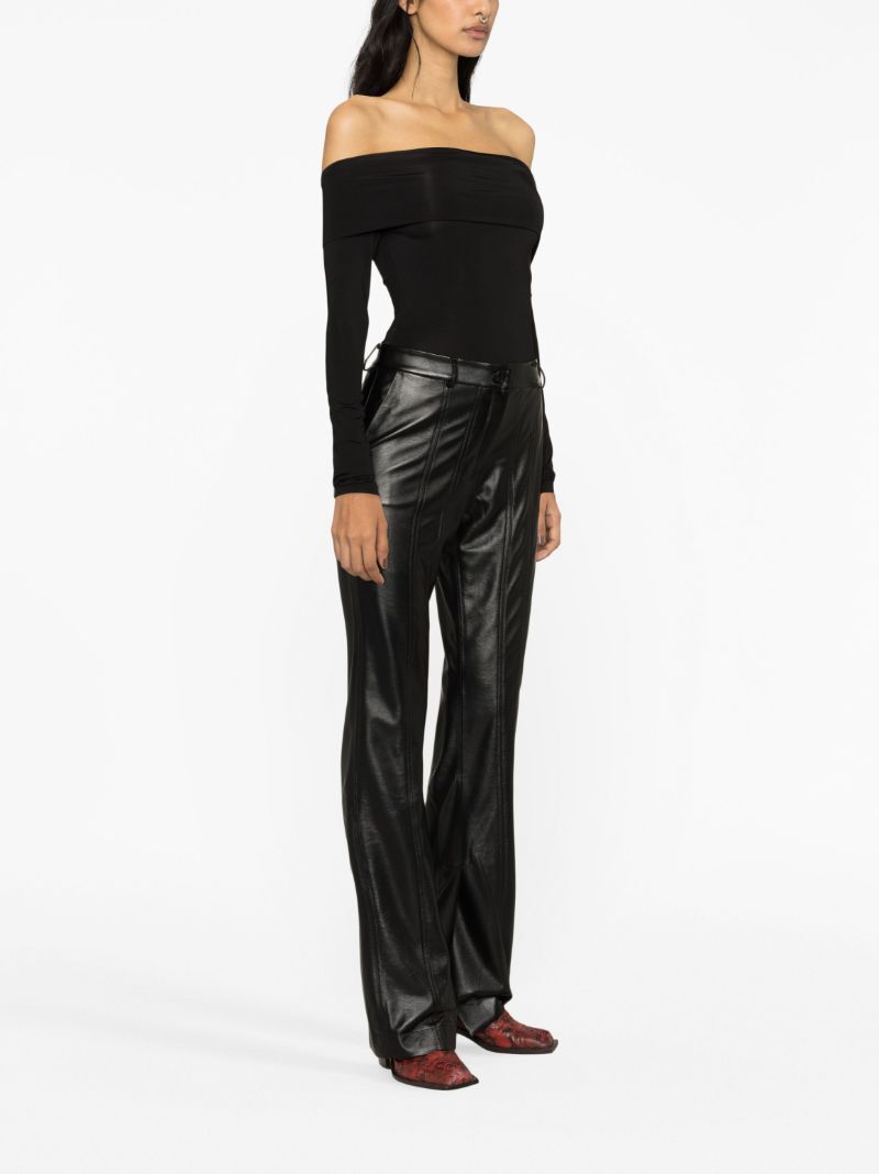 Black El Stitch Flared Trousers