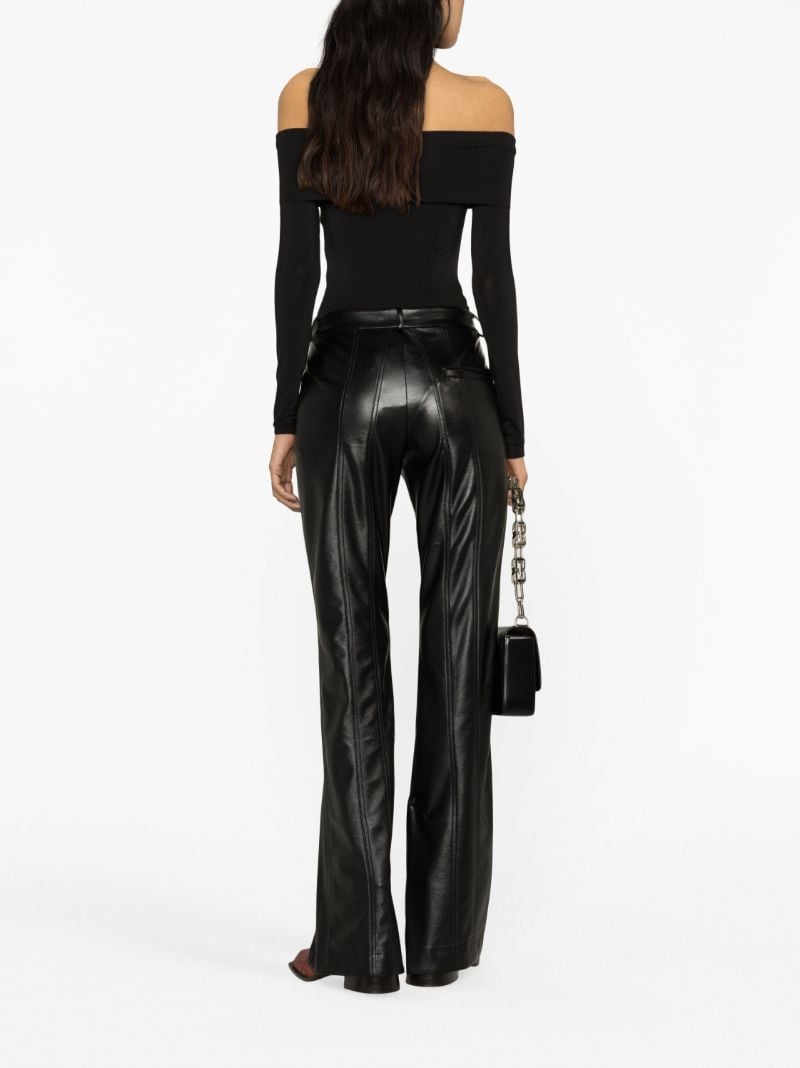 Black El Stitch Flared Trousers