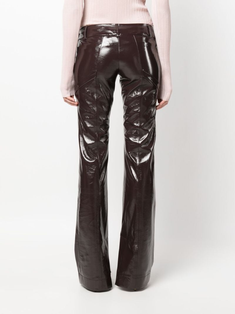 Brown Eco Crinkle Vinyl Trousers